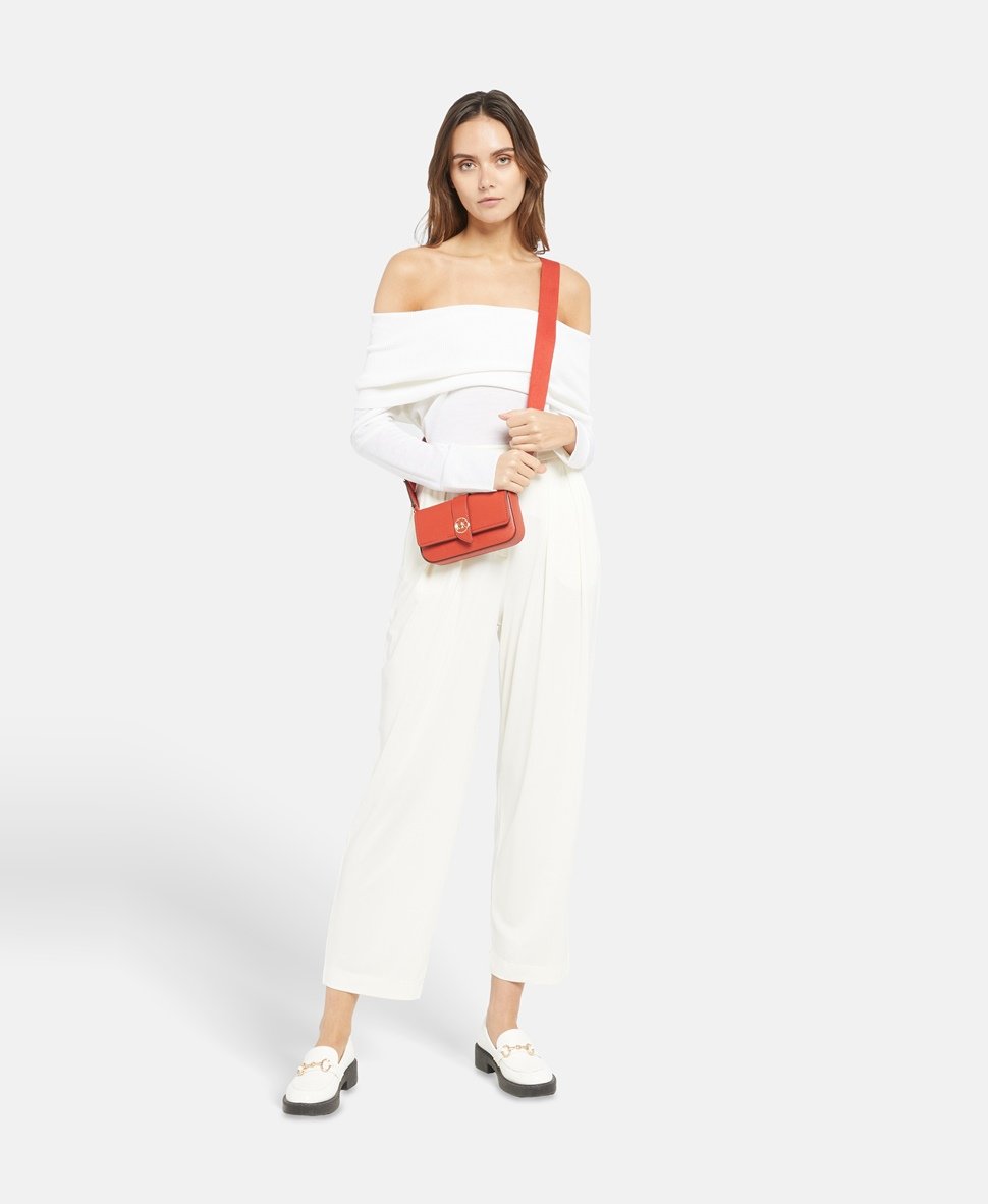Michael Michael Kors Kožená messenger taška Červená 5