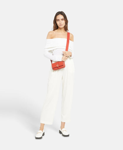 Michael Michael Kors Kožená messenger taška Červená 5