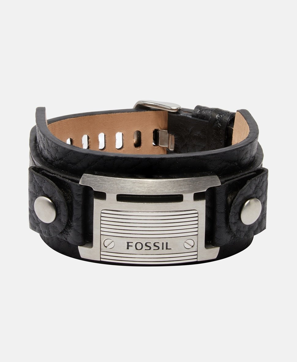 Fossil kožený náramek Černá 1