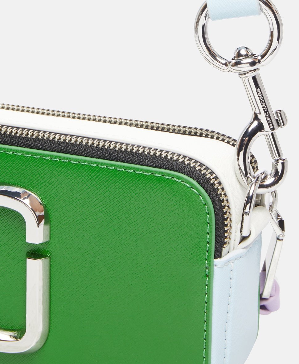Marc Jacobs Kožená messenger taška Jablečně zelená 2