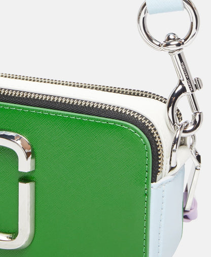 Marc Jacobs Kožená messenger taška Jablečně zelená 2