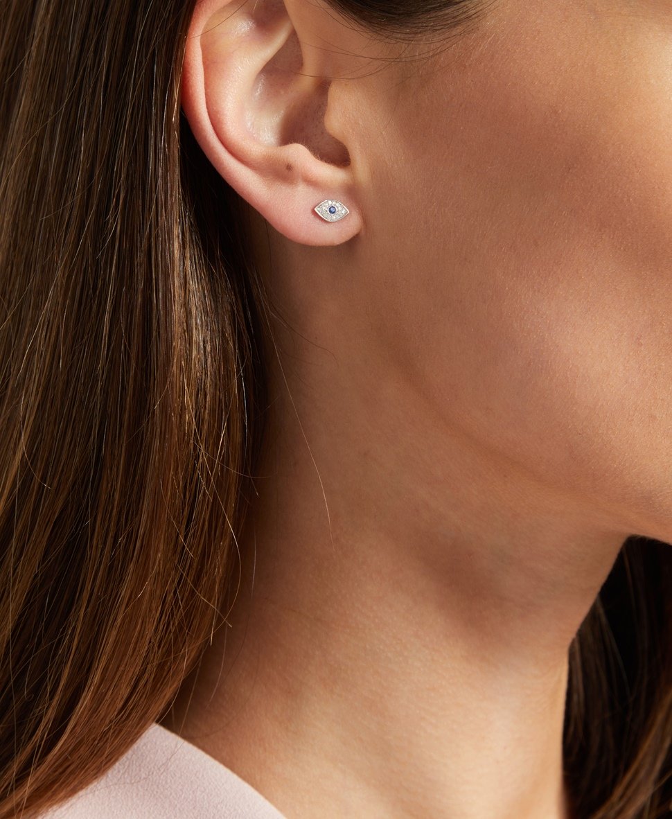 Muse Jewels diamantové puzetové náušnice Bílé zlato 4