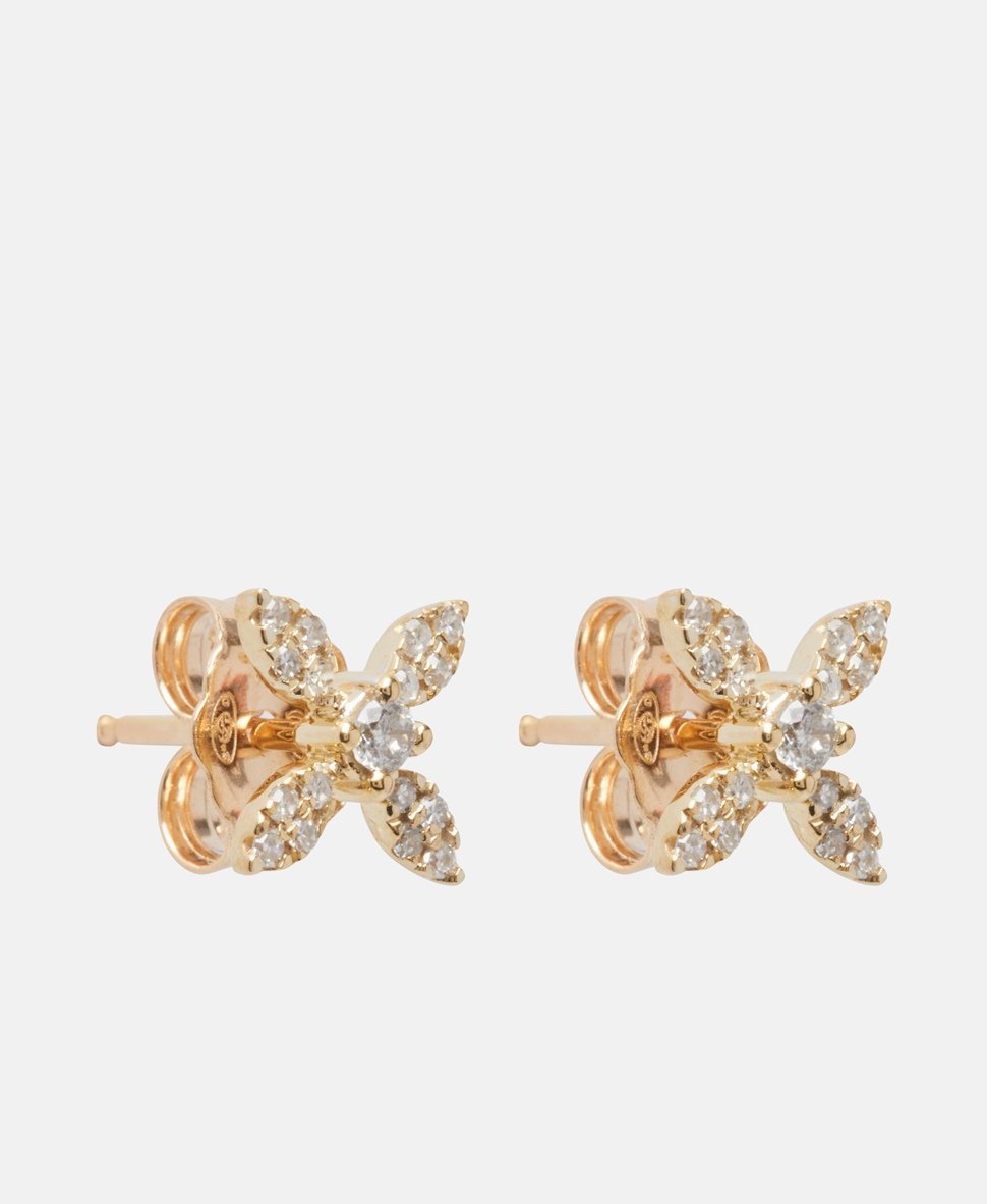 Muse Jewels diamantové puzetové náušnice Zlatá 1