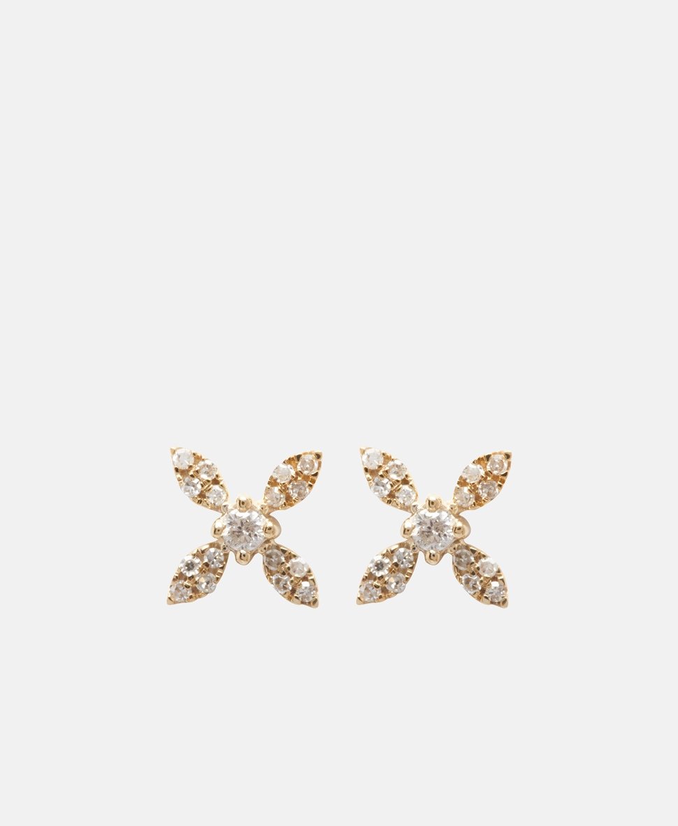 Muse Jewels diamantové puzetové náušnice Zlatá 2