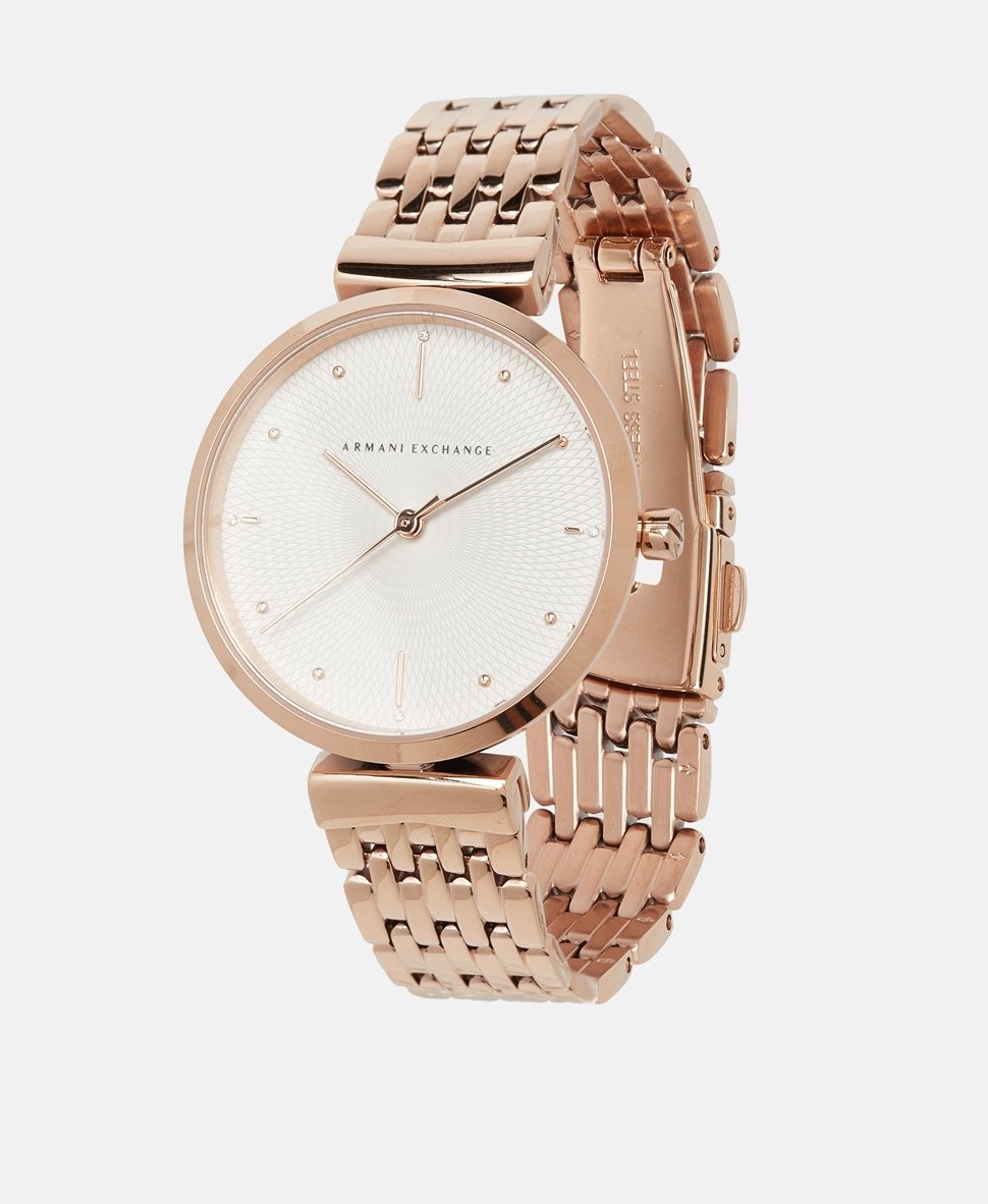 Armani Exchange hodinky Růžově zlatá 1