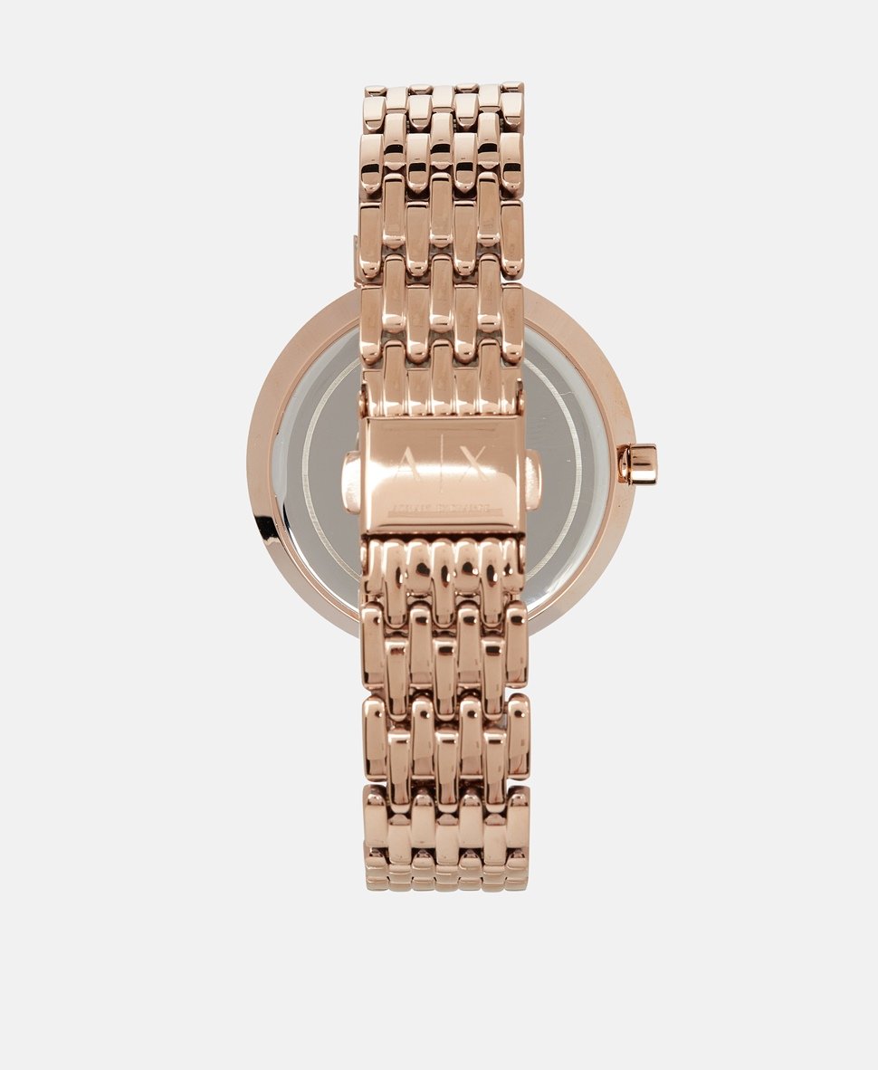 Armani Exchange hodinky Růžově zlatá 3