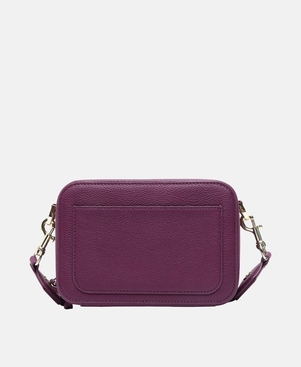 Aigner Kožená messenger taška Fialová 4