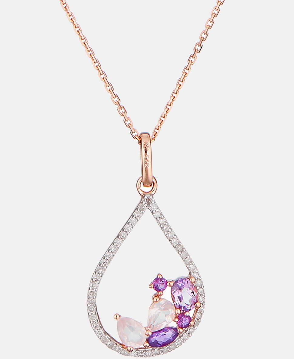 Diamond & Co přívěsek Růžově zlatá 2