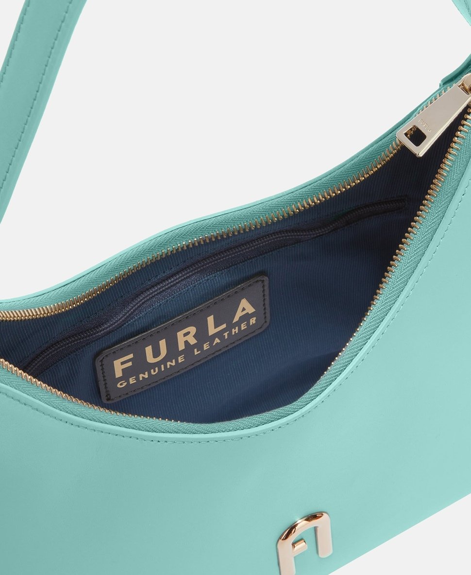 Furla Kožená kabelka přes rameno Šedá 3