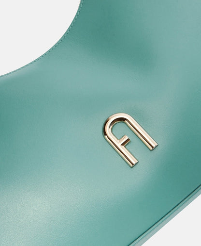 Furla Kožená kabelka přes rameno Šedá 4