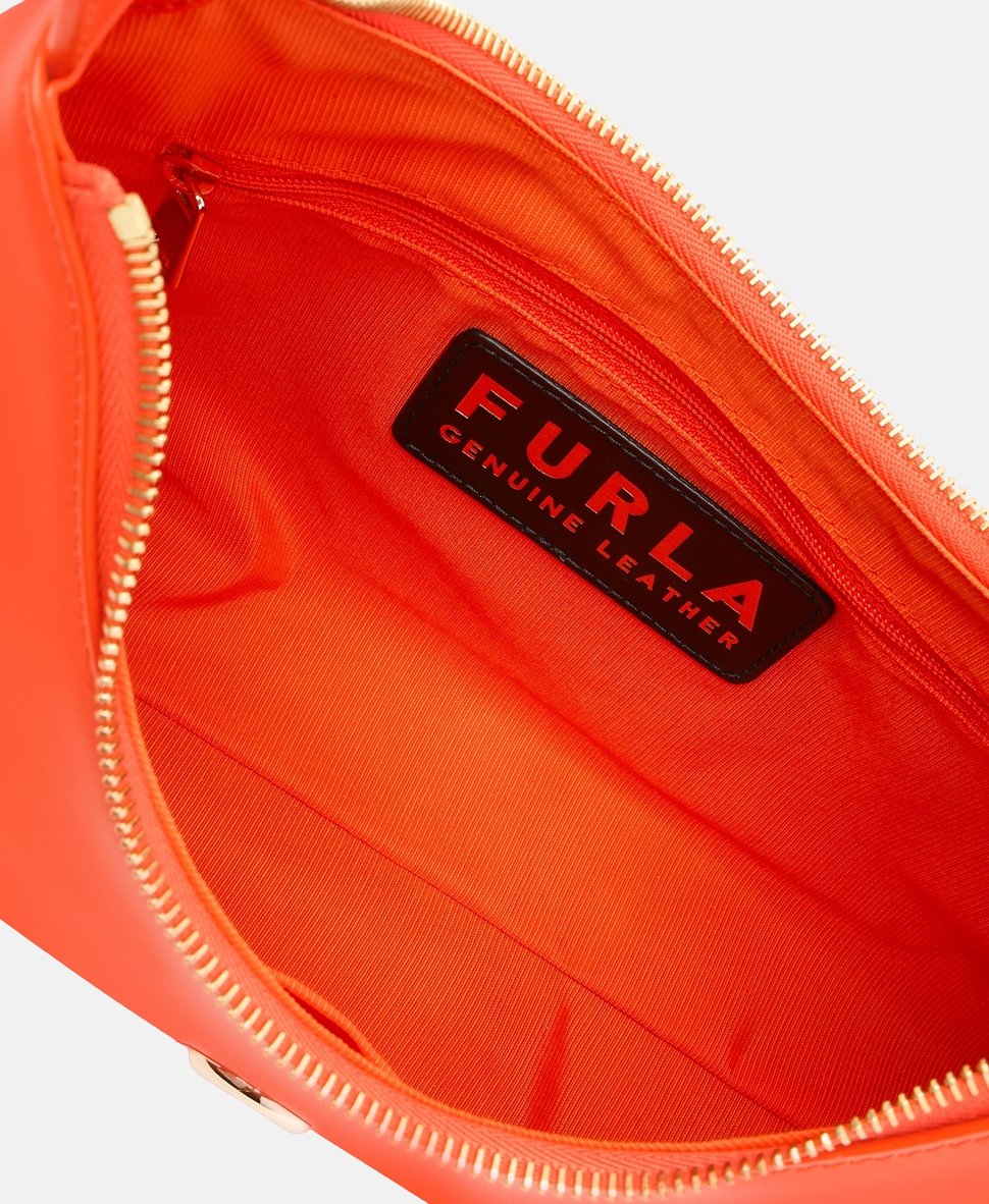 Furla Kožená kabelka přes rameno Dýňová oranžová 3
