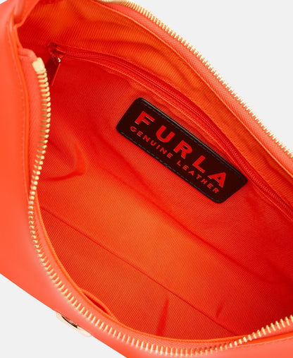 Furla Kožená kabelka přes rameno Dýňová oranžová 3