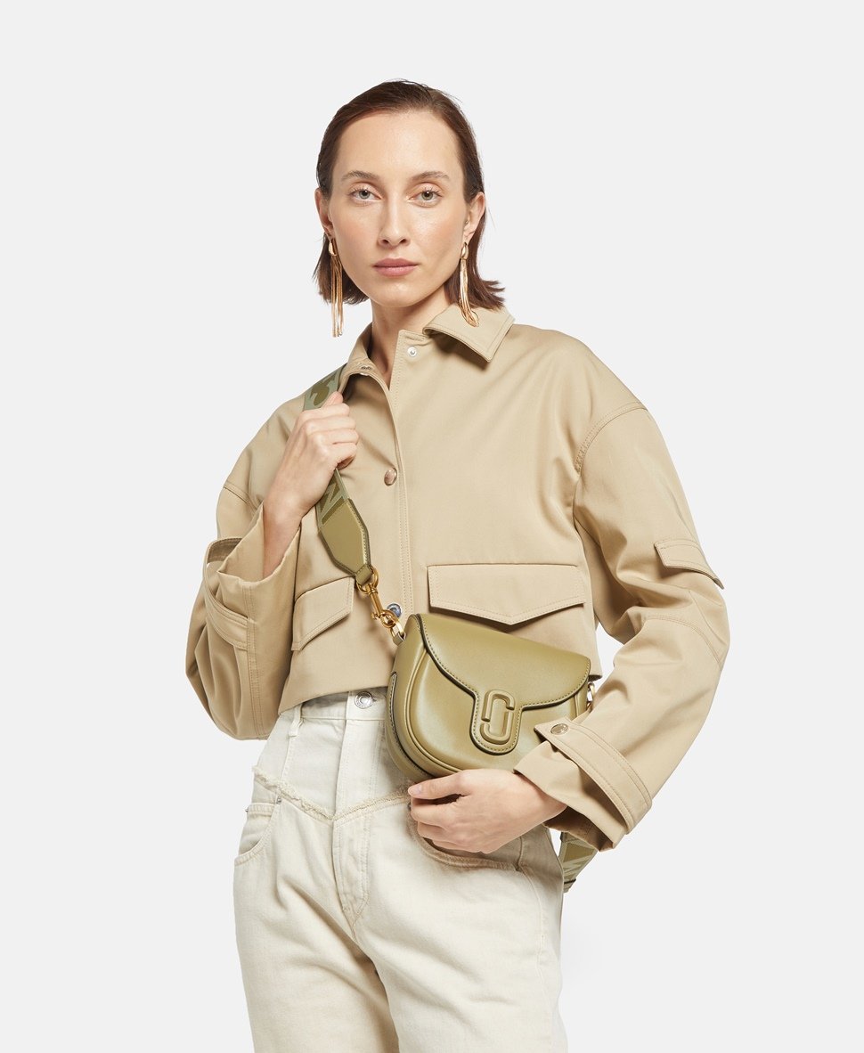 Marc Jacobs Kožená messenger taška Zelená 5
