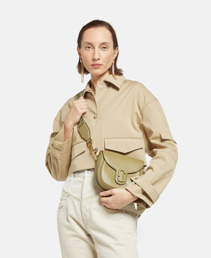 Marc Jacobs Kožená messenger taška Zelená 5
