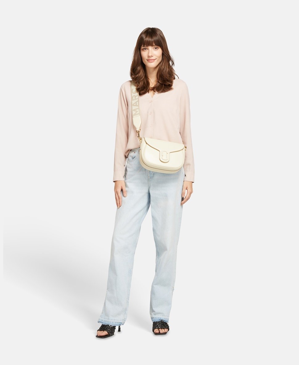 Marc Jacobs Kožená messenger taška Bílá 6