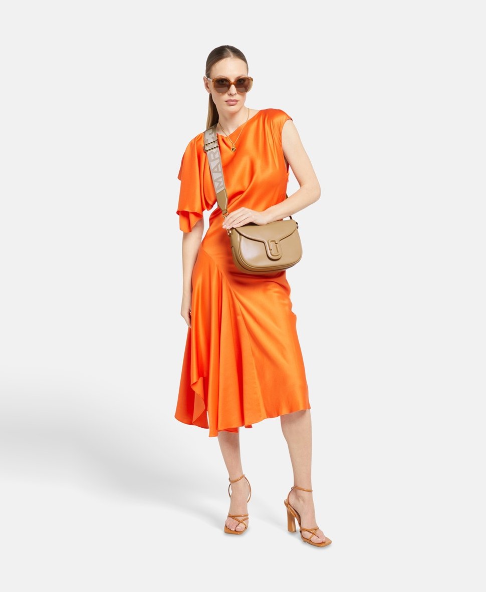 Marc Jacobs Kožená messenger taška Camel 5