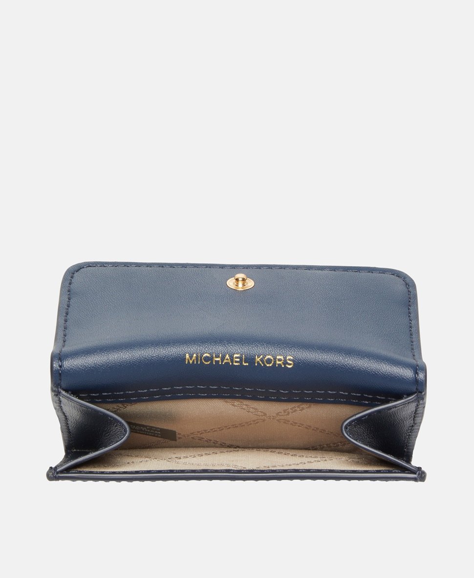 Michael Michael Kors kožená peněženka Tmavě modrá 3