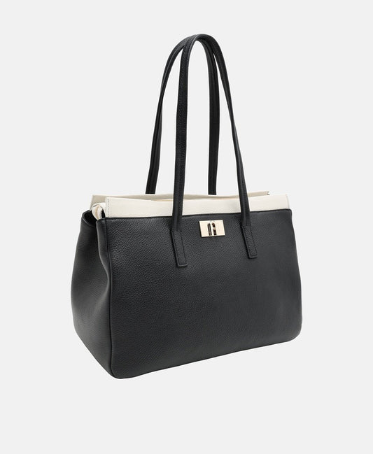 Furla kožená kabelka Černá 1