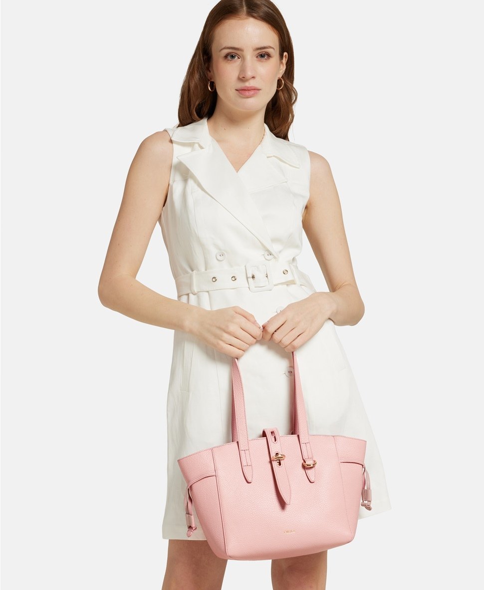 Furla kožená kabelka shopper Starorůžová 5
