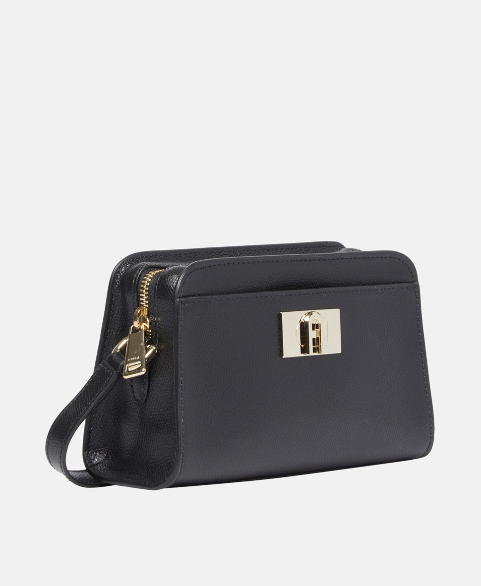 Furla Kožená messenger taška Černá 1