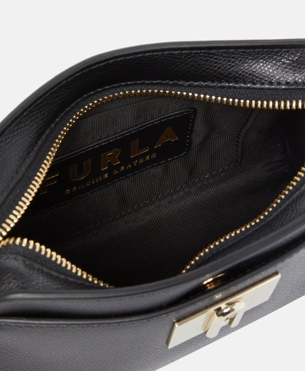 Furla Kožená messenger taška Černá 3
