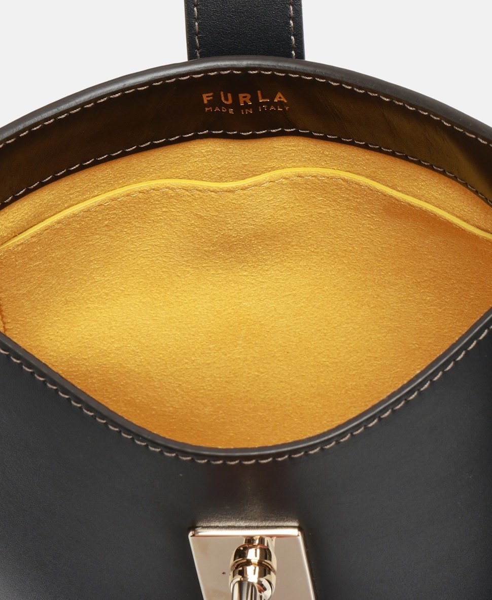 Furla Kožená kabelka přes rameno Černá 3