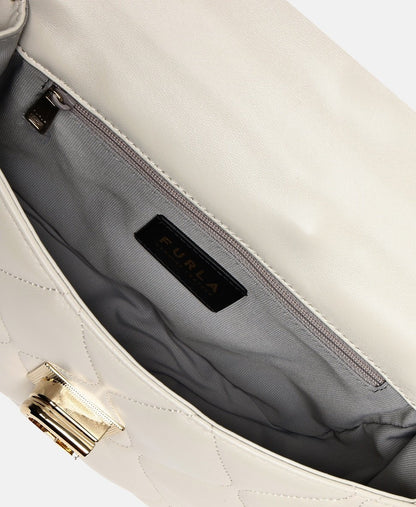 Furla Kožená kabelka přes rameno Bílá 3