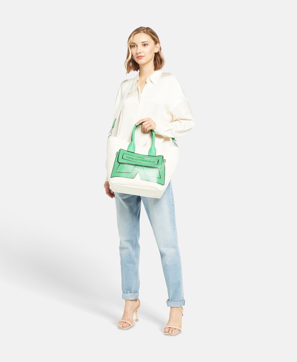 Karl Lagerfeld kabelka shopper Béžová 5