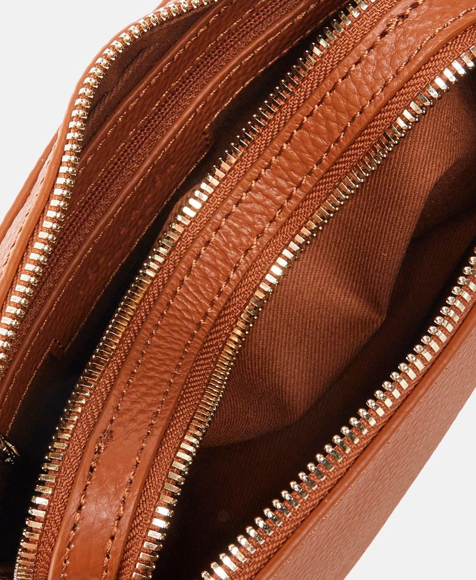 Ted Baker Kožená messenger taška Koňaková 3