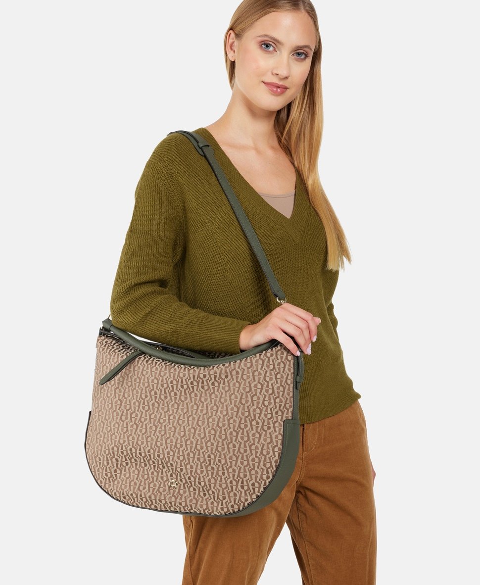 Aigner hobo kabelka Tmavě zelená 5