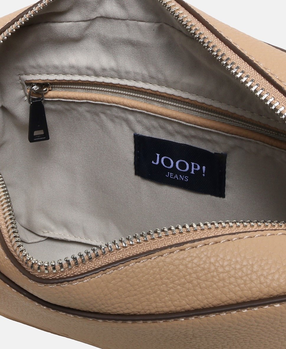 Joop! Jeans Kožená messenger taška Taupe 3