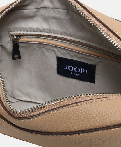 Joop! Jeans Kožená messenger taška Taupe 3