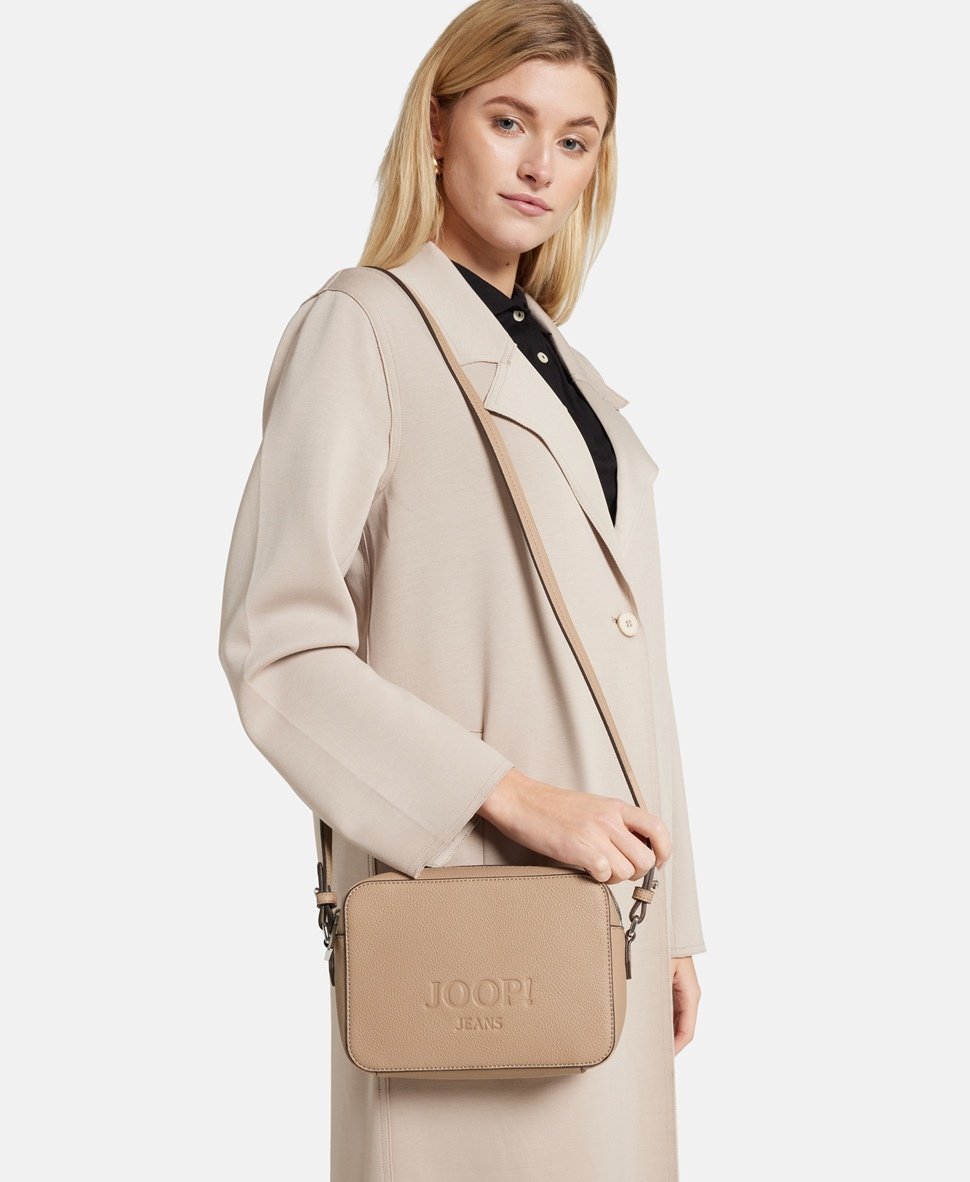 Joop! Jeans Kožená messenger taška Taupe 5