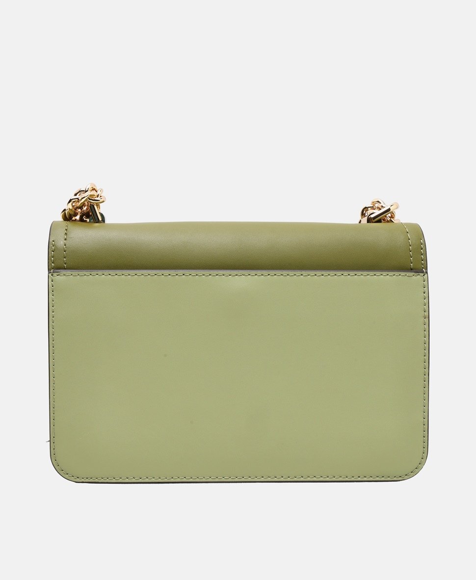 Michael Michael Kors Kožená kabelka přes rameno Khaki 4