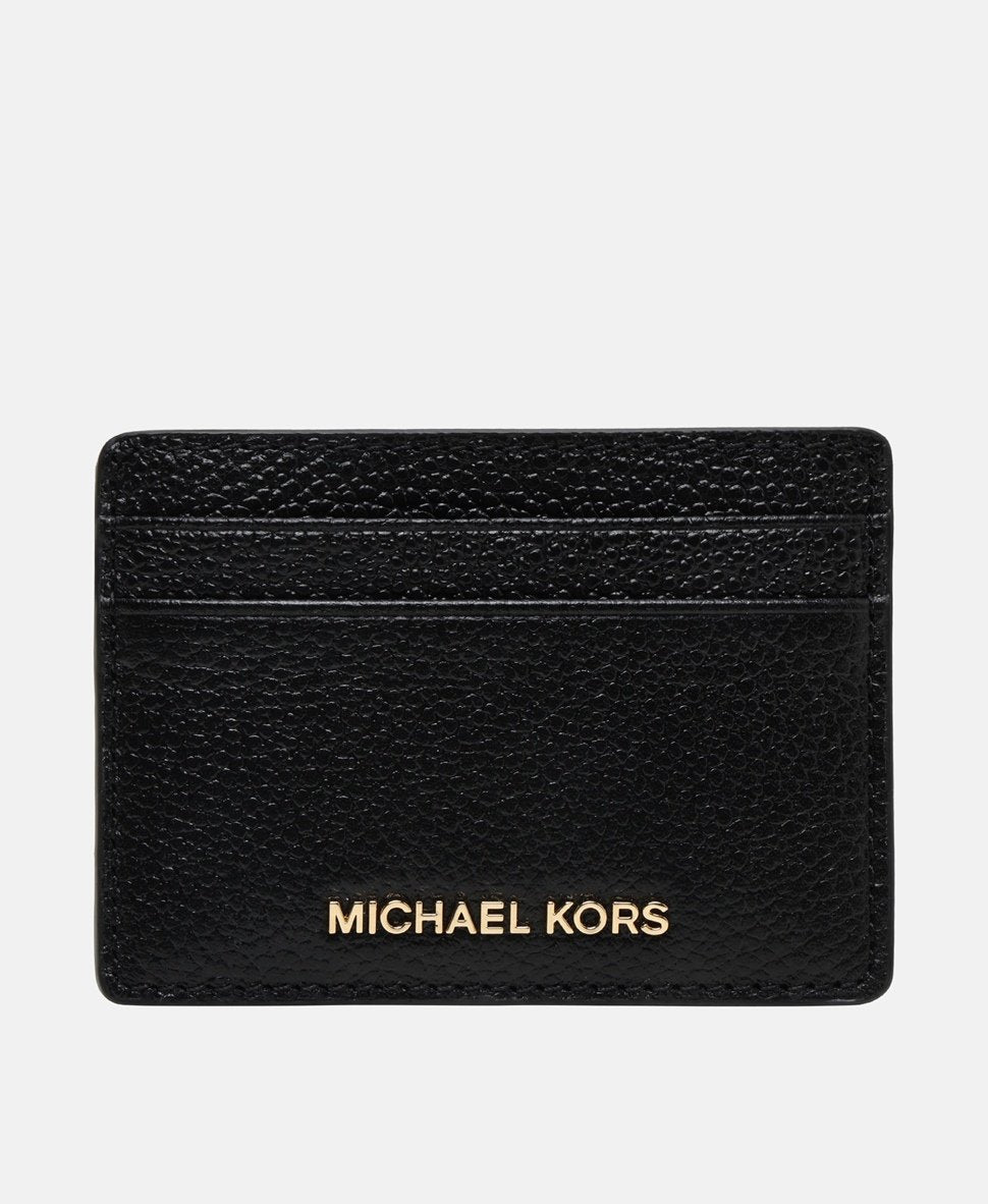 Michael Michael Kors kožené pouzdro na karty Černá 1
