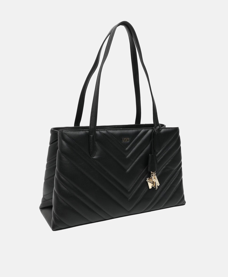 DKNY kožená kabelka tote Černá 1