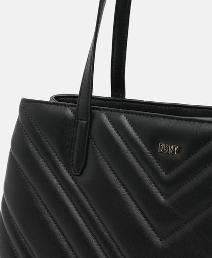 DKNY kožená kabelka tote Černá 2