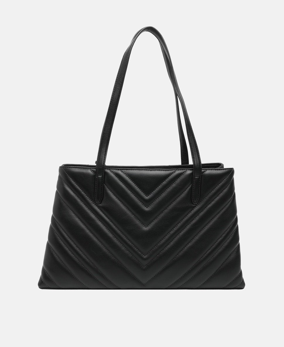 DKNY kožená kabelka tote Černá 4
