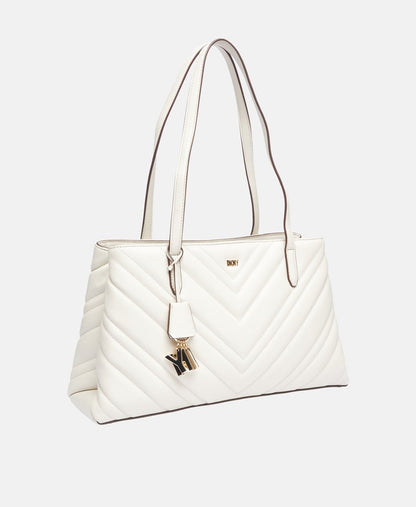 DKNY kožená kabelka tote Šedá 1