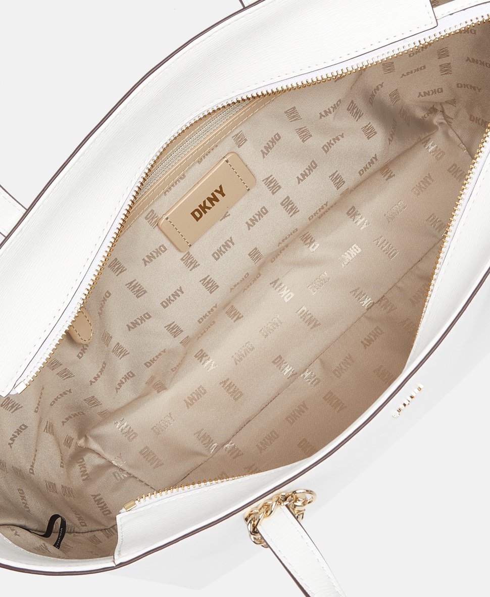 DKNY kožená kabelka tote Šedá 3