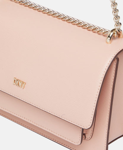 DKNY Kožená kabelka přes rameno Růžová 2
