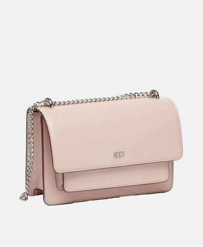 DKNY Kožená kabelka přes rameno Růžová 1