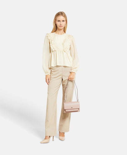 DKNY Kožená kabelka přes rameno Růžová 5