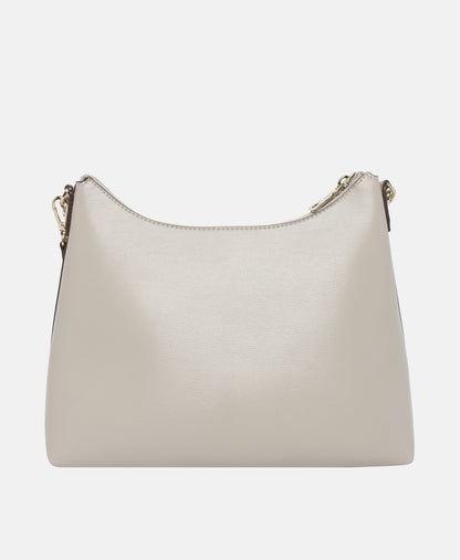 DKNY Kožená kabelka přes rameno Šedá 4