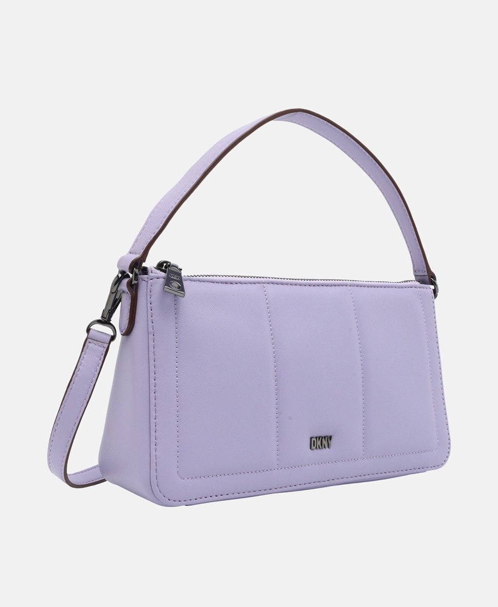 DKNY Kožená messenger taška Lila 1