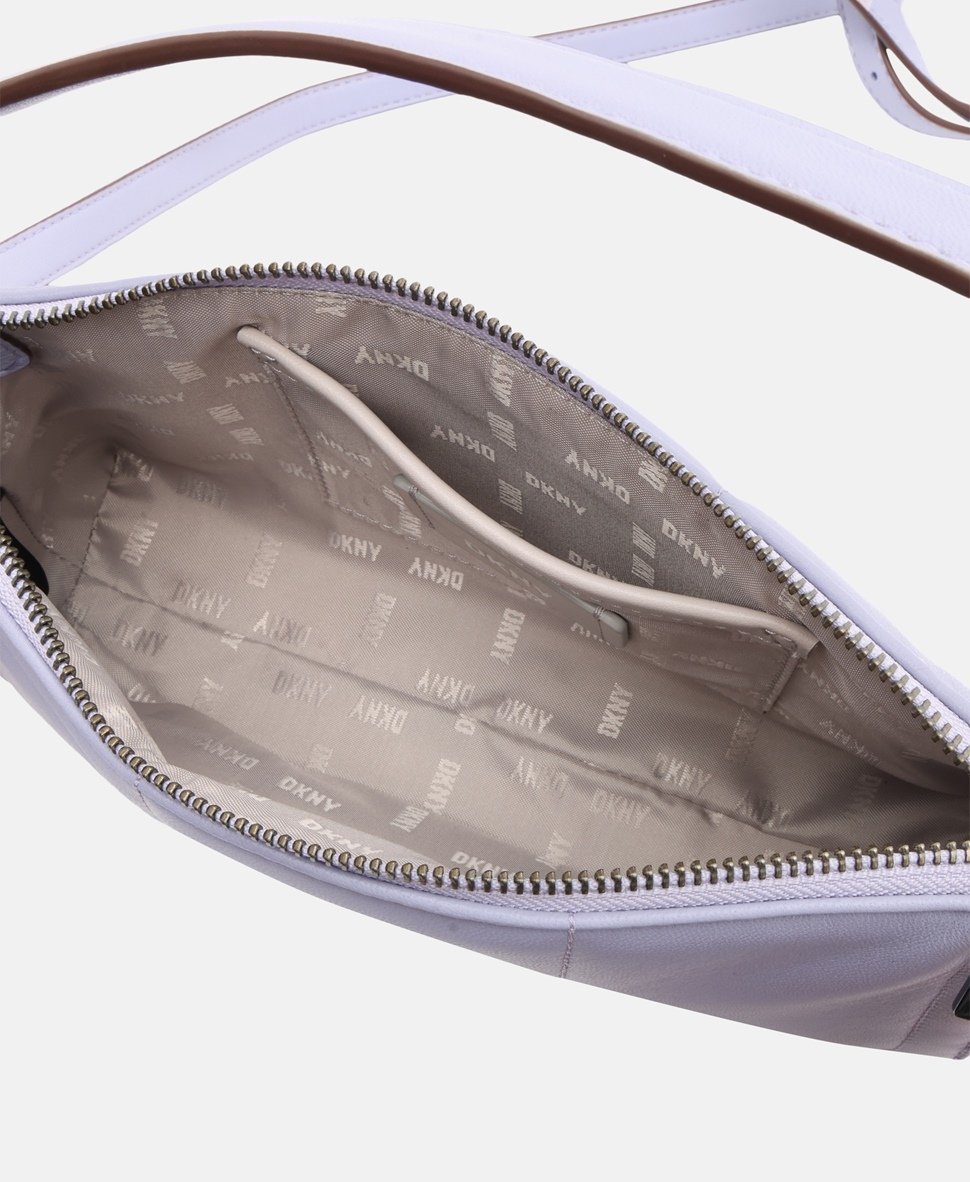 DKNY Kožená messenger taška Lila 3