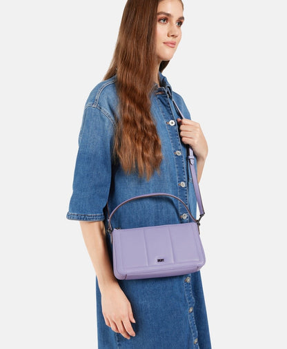 DKNY Kožená messenger taška Lila 5