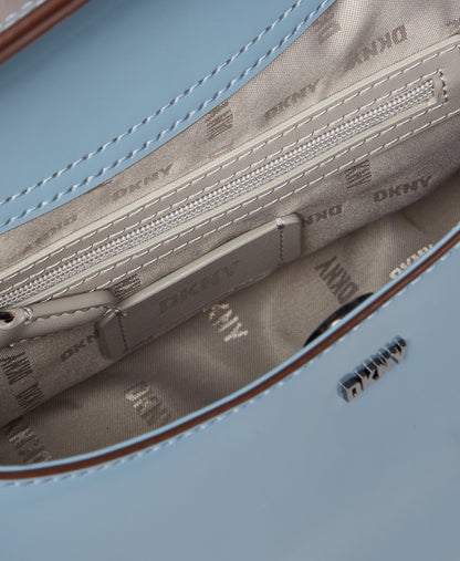 DKNY kožená kabelka Modrá 3