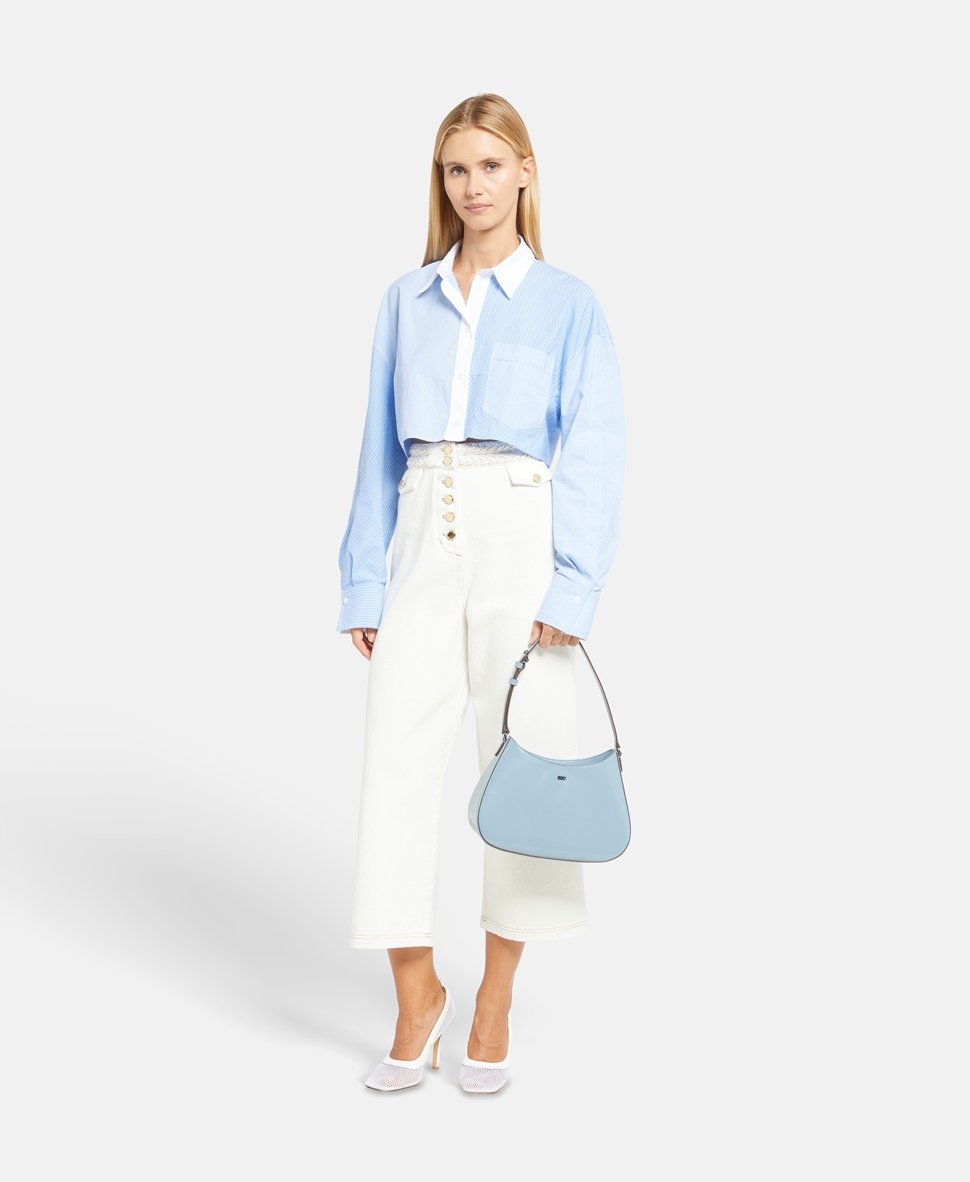 DKNY kožená kabelka Modrá 5