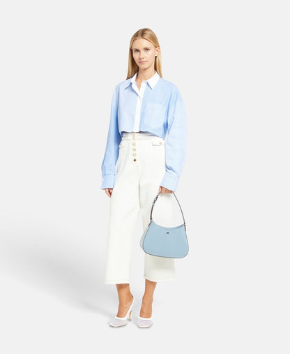 DKNY kožená kabelka Modrá 5